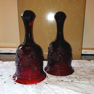 Avon 1876 ruby red hostess bells